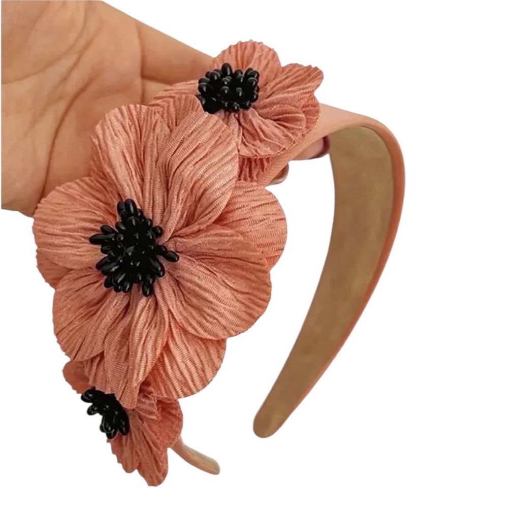 Pink Floral Headband - Picture 1 of 4